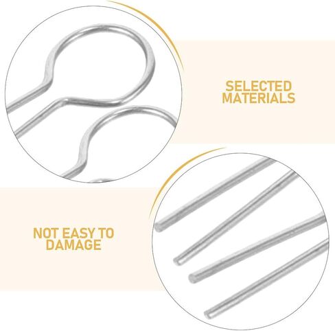 200 قطعة من DIYEAH 200 قطعة من خطافات إبرة الحرق المعلقة على شكل حرف R خطاطيف طين درجة حرارة عالية لدمج السيراميك DIY ملحقات زينة الخرز اليدوية in Kuwait