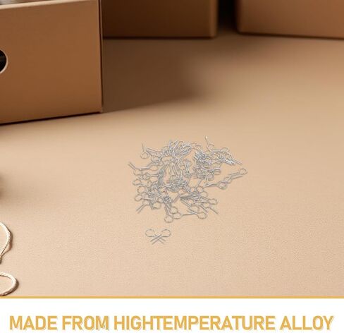 200 قطعة من DIYEAH 200 قطعة من خطافات إبرة الحرق المعلقة على شكل حرف R خطاطيف طين درجة حرارة عالية لدمج السيراميك DIY ملحقات زينة الخرز اليدوية in Kuwait