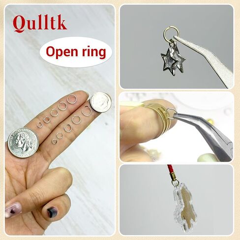 4600 Pcs Jump Rings for Jewelry Making Kit Gold & Silver, Open Rings with Opener Tools for Earrings, Keychains, Bracelet & Necklace Repair Supplies in Saudi Arabia