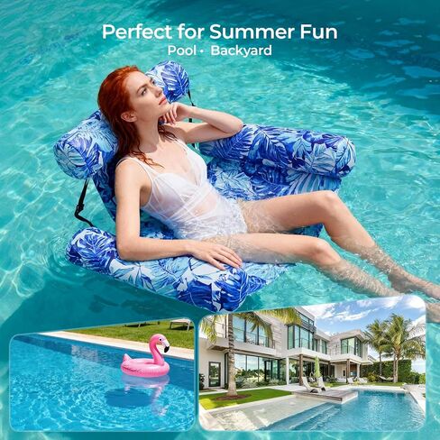 Inflatable Pool Float for Adults – Heavy Duty Floating Lounge Chair & Pool Noodle for Summer, Beach, Lake & Pool Parties – Comfortable Water Lounge for Relaxing & Fun in Saudi Arabia