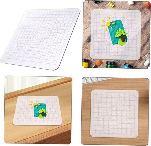 OSALADI Acrylic Clay Rolling Board for Pottery and Sculpting Transparent Square Tool for Clay Crafting Lightweight and Portable in Saudi Arabia