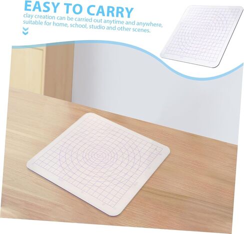 OSALADI Acrylic Clay Rolling Board for Pottery and Sculpting Transparent Square Tool for Clay Crafting Lightweight and Portable in Saudi Arabia