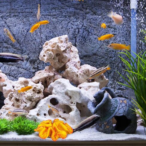 ديكور حوض السمك من IMIKEYA للشعاب المرجانية الاصطناعية، زخرفة مرجانية من الراتنج لخزان الأسماك، زخرفة الشعاب المرجانية البرتقالية للمياه المالحة وأحواض المياه العذبة، صغيرة للحرف اليدوية in Kuwait