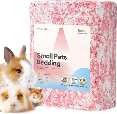 BUCATSTATE Hamster Bedding 15L, 99% Dust-Free Guinea Pig Paper Bedding Odor Control Paper Bedding, Cozy Small Animal Bedding for Rabbit Rat Syrian Dwarf Hamsters Gerbils (Lavender) in Kuwait