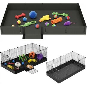 Guinea Pig Cage Liner, Open Door Waterproof Liner for C&C Rabbit Cage, Easy to Install, Tarp Bottom Waterproof, Not Include Cage (24" X 48") in Saudi Arabia