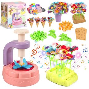 ألعاب باقات الزهور من قماش كانديفوس مع الموسيقى والضوء، مجموعة أدوات يدوية يدوية للفتيات من سن 3 إلى 12 عامًا، ألعاب تعليمية إبداعية، هدايا عيد ميلاد خالية من الفوضى للفتيات الصغيرات 4 5 6 7 8 9 سنوات in Kuwait