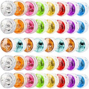 40 Pcs Colorful Light up Yo Yo Ball Bulk LED Responsive Ball Auto Return Bearing Balls Yoyo for Kids Beginner Birthday Classroom Bag Fillers Prizes Gifts, 10 Colors in Kuwait