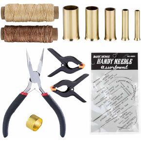 مجموعة أدوات صنع سلة إبرة الصنوبر فيبرينث، لوازم نسج السلال من الروطان مع أداة اللف، خيط مشمع، حلقة إبرة وكشتبان، كماشة أنف طويلة in Kuwait