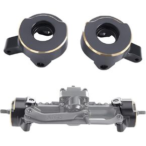 Black Coating Brass Front Axle Steering Knuckles Rear Hubs Weights for RC Crawler AXIAL SCX30 Ford Bronco 4X4 Jeep Wrangler JLU (Front Steering Knuck) in Kuwait