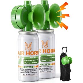 Air Horn with Holster, 1.4 oz 120 dB Loud Pet Trainer to Stop Dog Attacking Barking Fighting Jumping, Coyotes Air Horn for Safety, Protect Yourself & Pet While Walking, Green (1 Pack) in Kuwait