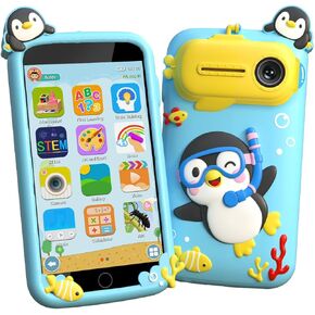 Kids Phone, Kids Smart Phone with 220+ Educational Games, 3.97" Touchscreen Learning Smart Phone Toy, 5MP Rear Camera, No SIM/Wi-Fi, Parental Controls, Rechargeable for Boys Ages 3–12 in Saudi Arabia