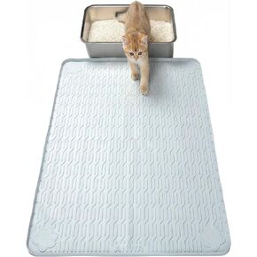 سجادة صندوق فضلات القطط من أنوا، مقاس 40 × 28 بوصة، حصيرة سيليكون كبيرة جدًا صالحة للطعام، تناسب روبوت صندوق الفضلات الأوتوماتيكي، شديدة التحمل، سهلة التنظيف in Kuwait