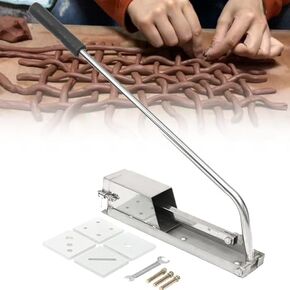 ماكينة بثق الطين من الفولاذ المقاوم للصدأ مع قوالب قابلة للتبديل، مناسبة للتركيب على الحائط، مثالية لصناعة الفخار والسيراميك وطين البوليمر. in Kuwait