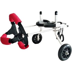 Dog Wheelchair, Pet Hind Leg Rehabilitation Disabled Dog Assisted Walking Two-Wheeled Adjustable Wheelchair for Adult Cats, Small Dogs, Pomeranian Chihuahuas (Xs Widening) in Saudi Arabia