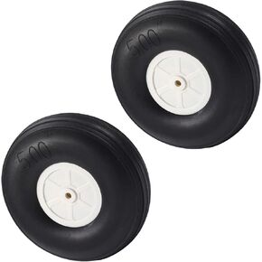 Fielect 5 inch RC Model Airplane Super Light Sponge Tire Tail Wheel Tire and Wheel Sets for RC Car Airplane PU Sponge Tire with Plastic Hub 2 Pcs in Saudi Arabia