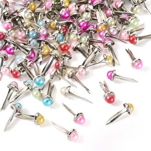Metal Brads for Paper Mini Brads Fasteners Craftdady 100pcs Paper Fasteners for DIY Crafts Projects Scrapbooking Office (18 x 8 mm) in Saudi Arabia