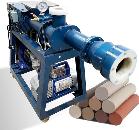 INTSUPERMAI 220V Industrial Vacuum Pug Mill Professional Heavy-Duty Electric Clay Extruder & Mixer for Ceramics 440-880lb/Hour, 2.75KW, Φ3.94in/100mm Mud Outlet, Ceramic Clay Mixing Extruder Pug Mill in Saudi Arabia