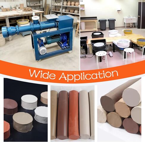 INTSUPERMAI 220V Industrial Vacuum Pug Mill Professional Heavy-Duty Electric Clay Extruder & Mixer for Ceramics 440-880lb/Hour, 2.75KW, Φ3.94in/100mm Mud Outlet, Ceramic Clay Mixing Extruder Pug Mill in Saudi Arabia