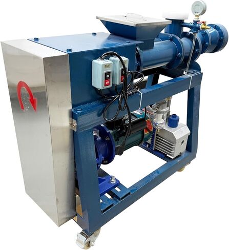 INTSUPERMAI 220V Industrial Vacuum Pug Mill Professional Heavy-Duty Electric Clay Extruder & Mixer for Ceramics 440-880lb/Hour, 2.75KW, Φ3.94in/100mm Mud Outlet, Ceramic Clay Mixing Extruder Pug Mill in Saudi Arabia
