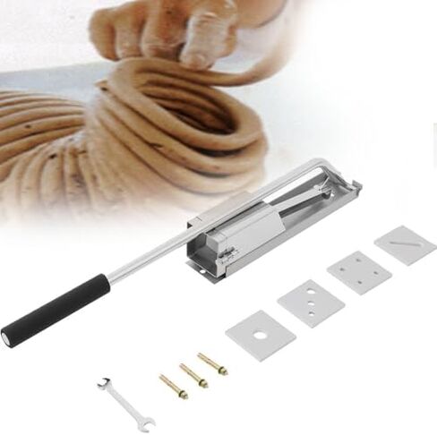 آلة بثق الطين، مجموعة أدوات بثق الطين السيراميكي بمقبض وقوالب من الفولاذ المقاوم للصدأ، لسهولة بثق طين السيراميك. in Kuwait