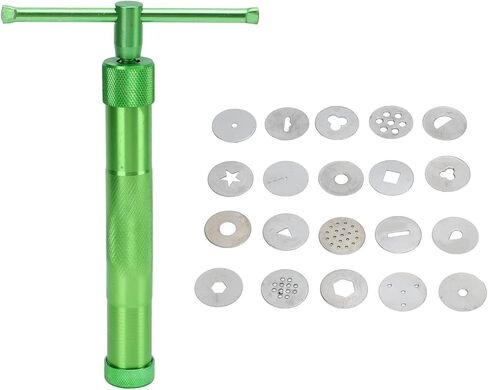 Pwshymi Rotating Stainless Steel Sugar Paste Extruder for Cake Sculpture Crafts, Multifunctional Clay Tools for DIY, 4.3oz, for Art Projects in Saudi Arabia
