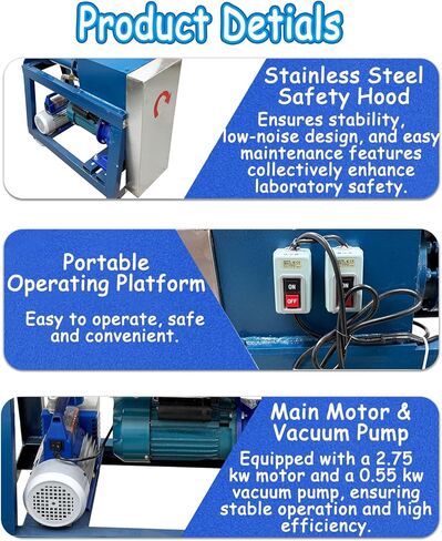 Banfluxion 220V Vacuum Pug Mill – Industrial 3.94-Inch Outlet, Stainless Steel Dual-Shaft Clay Mixer & Extruder, 2.75KW Motor, 440-880 lbs/h for Studio & Production in Kuwait