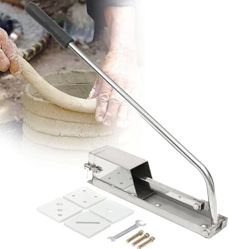 آلة بثق الطين المصنوعة من الفولاذ المقاوم للصدأ مع وحدات قابلة للتبديل، مناسبة لصناعة الفخار وصناعة القوالب وصياغة الطين الناعم. in Kuwait