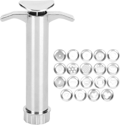 Acouto Aluminum Alloy Clay Squeezer Extruder Tool with 19 Tip for DIY Art and Cake Modeling in Saudi Arabia