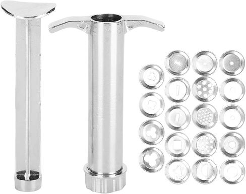 Acouto Aluminum Alloy Clay Squeezer Extruder Tool with 19 Tip for DIY Art and Cake Modeling in Saudi Arabia