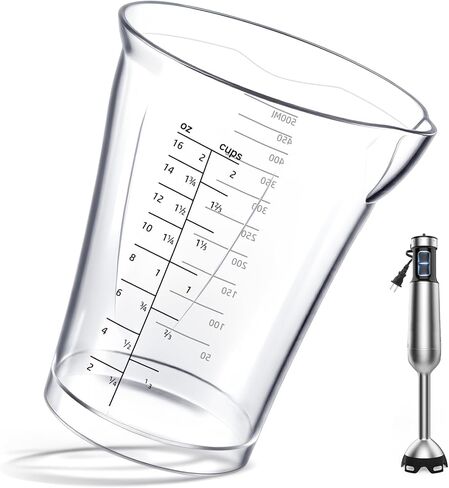 Blender Measuring Cup, 16 oz, Immersion Blender Cup, 16 Ounce (500ml), Compatible with Cuisinart Hand Blender CSB 79, CSB-79MC CSB 79MC CSB 79, for Sauce Smoothies Egg Mixture Etc. in Kuwait