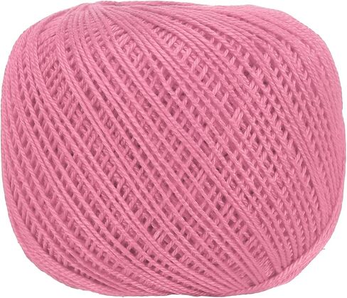 MECCANIXITY Crochet Thread Pearl Cotton Size 3 Pure Pink 164 Yards for Crocheting Tatting Knitting Embroidery Sewing in Saudi Arabia