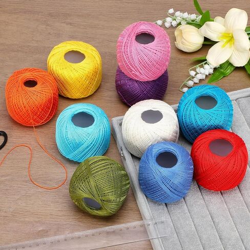 MECCANIXITY Crochet Thread Pearl Cotton Size 3 Pure Pink 164 Yards for Crocheting Tatting Knitting Embroidery Sewing in Saudi Arabia