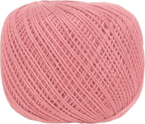 MECCANIXITY Crochet Thread Pearl Cotton Size 3 Pure Pink 164 Yards for Crocheting Tatting Knitting Embroidery Sewing in Saudi Arabia