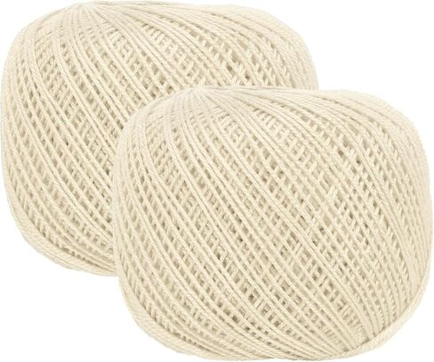 MECCANIXITY Crochet Thread Pearl Cotton Size 3 Light Blue 2 Rolls 164 Yards for Crocheting Tatting Knitting Embroidery Sewing in Saudi Arabia