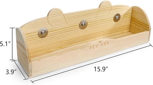 Hedume Rabbit Hay Feeder, Wooden Bunny Food Feeding Manger, Rabbit Hay Holder Less Wasted Food Dispenser for Guinea Pig, Chinchilla, Hamster in Saudi Arabia