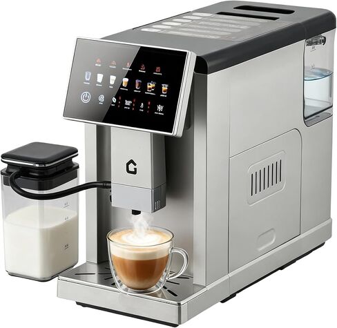 3rd-Gen Espresso Machine with Grinder & Milk Frother, Removable Brewer, Adjustable Grind & Flavor, 3-Level Coffee/Milk Volume, Detachable Milk Tank – Home Barista(Silver) in Saudi Arabia