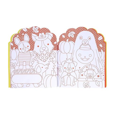 Petit Collage Dogs Coloring Book + Stickers in Saudi Arabia