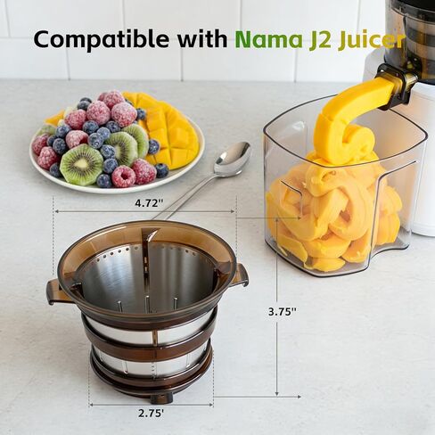 مرفق شربات متوافق مع Nama J2 - ملحقات صنع شربات الفاكهة المجمدة أو الآيس كريم، ملحق شربات J2 خالٍ من مادة BPA والفولاذ المقاوم للصدأ بدرجة 304 للطعام - دعم لمدة 3 سنوات in Kuwait