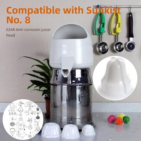 02AR رأس عصارة البرتقال وملحقاتها متوافقة مع عصارة سانكيست موديل رقم 8 ويمكن استخدامها لليمون والفواكه الأخرى بمختلف أحجامها in Kuwait