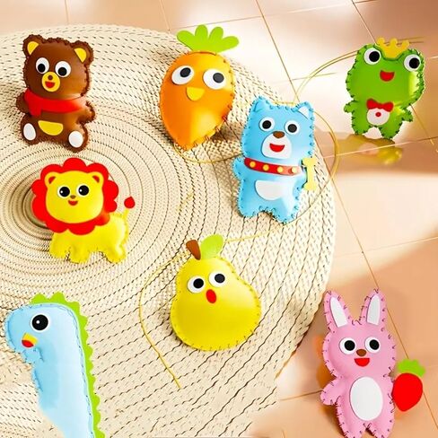 8-Piece Complete Beginner Sewing Kit - Four-Season DIY Felt Craft Kit - Learn Sewing and Embroidery to Make Animals, Including Fabric, Needles and Thread in Saudi Arabia