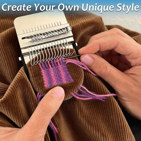 مجموعة KUNAL Patch Maker 2.0، مجموعة تلوح في الأفق، مجموعة نول صغيرة محمولة مع 14 خطافًا، لإصلاح الخياطة بسرعة، والخياطة، ومجموعة الحياكة للمبتدئين in Kuwait