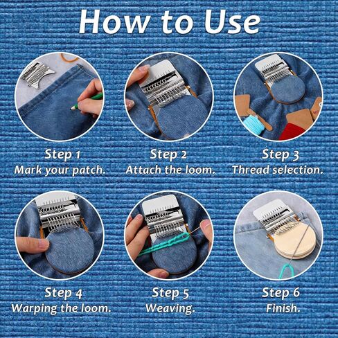 مجموعة KUNAL Patch Maker 2.0، مجموعة تلوح في الأفق، مجموعة نول صغيرة محمولة مع 14 خطافًا، لإصلاح الخياطة بسرعة، والخياطة، ومجموعة الحياكة للمبتدئين in Kuwait