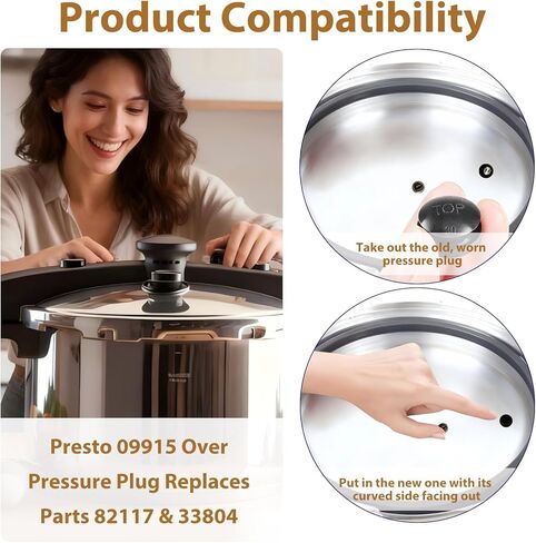 8-Pack 09915 Pressure Cooker Overpressure Plug for Presto, Replaces Pressure Cooker Parts & Accessories in Saudi Arabia