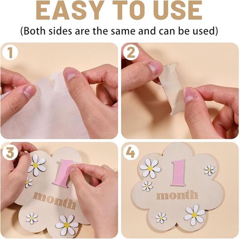CHGCRAFT 2 Set 2 Colors Baby Monthly Milestone Cards Flower Shape Monthly Milestone Discs with Announcement Sign for Baby Growth in Saudi Arabia