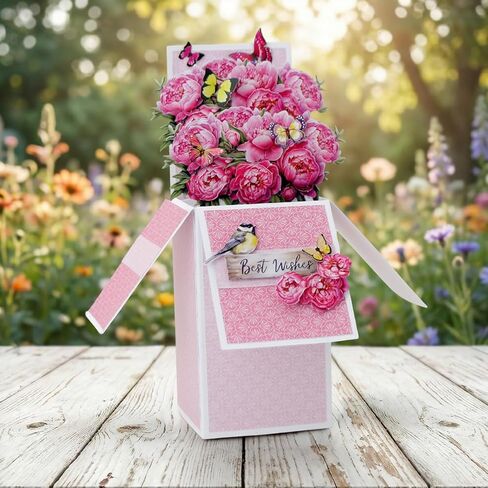 Katy Sue Blooming Box Bouquets Pop Up Card Making Kit. Make 8 3D Floral Box Cards. All-in-one Kit: Die-Cut Decoupage, Cardstock, Adhesive Pads, Envelopes & Instructions for Card Making Supplies in Saudi Arabia
