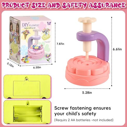 ألعاب باقات الزهور من قماش كانديفوس مع الموسيقى والضوء، مجموعة أدوات يدوية يدوية للفتيات من سن 3 إلى 12 عامًا، ألعاب تعليمية إبداعية، هدايا عيد ميلاد خالية من الفوضى للفتيات الصغيرات 4 5 6 7 8 9 سنوات in Kuwait