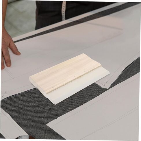 Lurrose Wooden Handle Screen Printing Squeegee Rubber Ink Scraper Shirt Tote Bag Poster Screen Abrasion Resistant Manual Printing Tool in Saudi Arabia