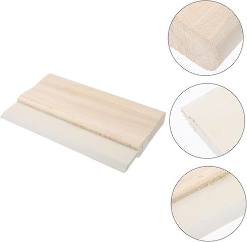 Lurrose Wooden Handle Screen Printing Squeegee Rubber Ink Scraper Shirt Tote Bag Poster Screen Abrasion Resistant Manual Printing Tool in Saudi Arabia