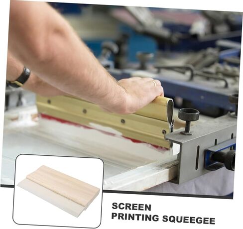 Lurrose Wooden Handle Screen Printing Squeegee Rubber Ink Scraper Shirt Tote Bag Poster Screen Abrasion Resistant Manual Printing Tool in Saudi Arabia