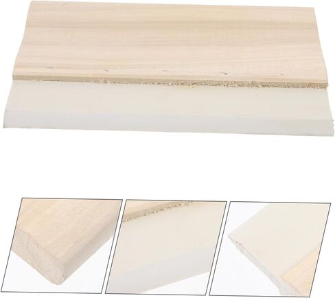 Lurrose Wooden Handle Screen Printing Squeegee Rubber Ink Scraper Shirt Tote Bag Poster Screen Abrasion Resistant Manual Printing Tool in Saudi Arabia